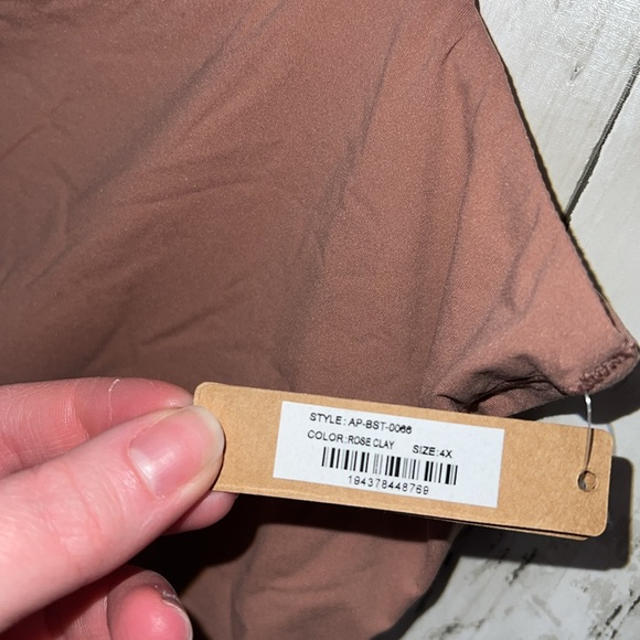 Skims Fits Everybody Bodysuit Rose Clay Size 4X Thong Adjustable Straps - Picture 3 of 7